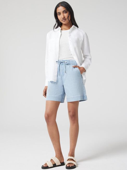 J-Luxe Harper Denim Short, Light Vintage, hi-res