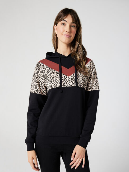 J-Luxe Hooded Sweat, Navy Multi, hi-res