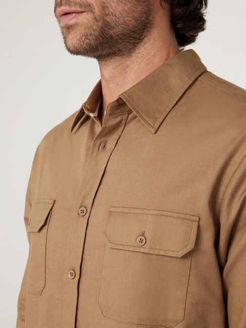 LS Colton Utility Shirt, Tobacco, hi-res