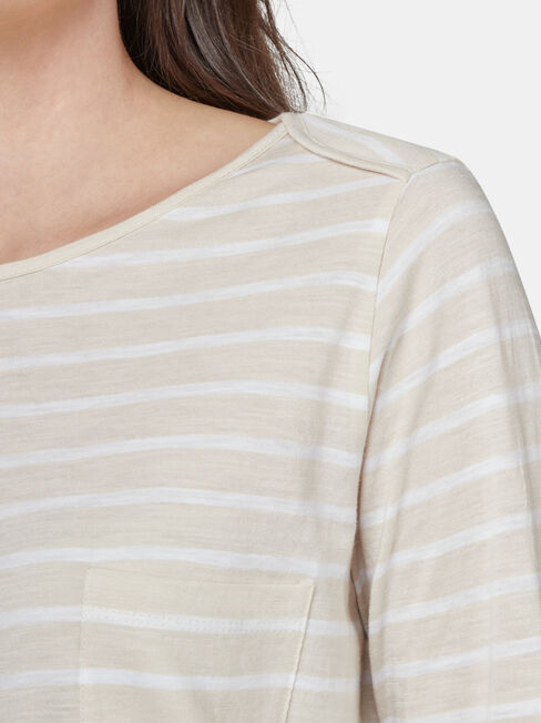 Boat Neck Pocket Tee, Sandwash, hi-res