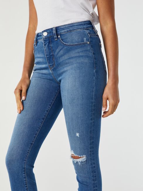 Cleo Mid Waisted Skinny 7/8 jeans, LightWash, hi-res