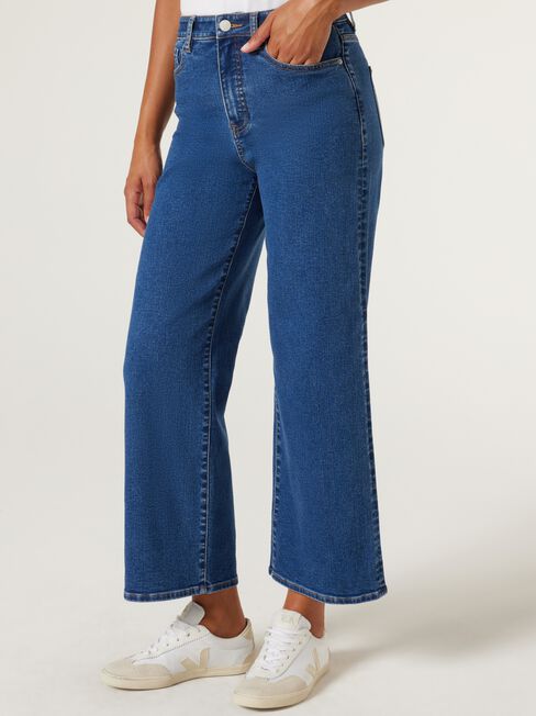 High Straight Relaxed Jeans, Bright Indigo, hi-res