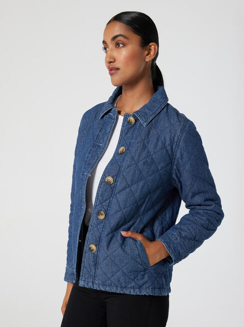 Denim Quilted Jacket | Jeanswest