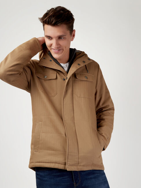 Dante Drill Jacket, Brown, hi-res