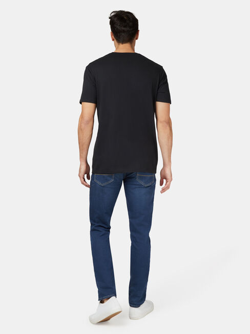 Monaro HT Short Sleeve Print Crew Tee, Black, hi-res