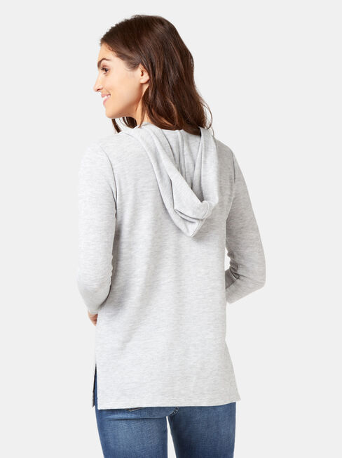 Aria Soft Touch Hoodie, Grey, hi-res