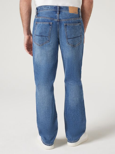 Straight Leg Jeans, Mid Indigo, hi-res