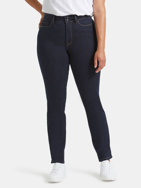 Tummy Trimmer Slim Straight Jeans  Absolute Indigo