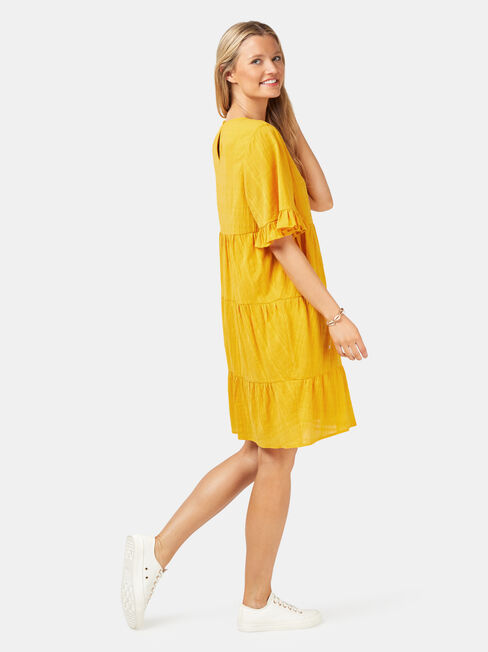 Julia Kaftan Dress, Yellow, hi-res