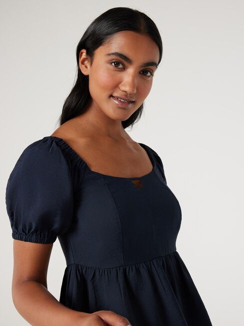 Chantel Peplum Hem Top, Ink, hi-res