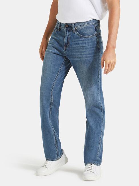 Straight Jeans Antique Indigo, Mid Indigo, hi-res