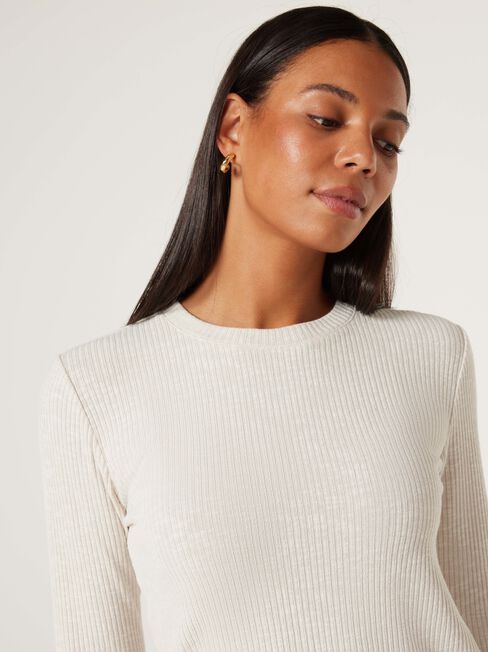 Boucle Soft Touch Pullover, Oatmeal, hi-res