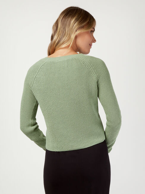 Michelle Side Zip Maternity Pullover, Green, hi-res