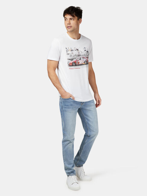 Commodore VX Short Sleeve Print Crew Tee, White, hi-res