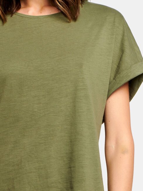 Drop Shoulder Tee, Sage, hi-res