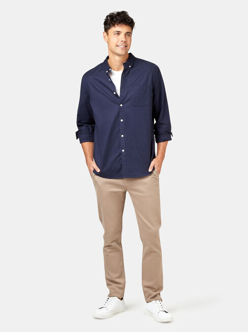 Heston Oxford Long Sleeve Shirt, Coloured, hi-res