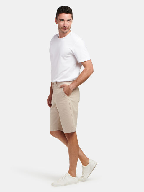 Hayden Textured Chino Short, Stone, hi-res