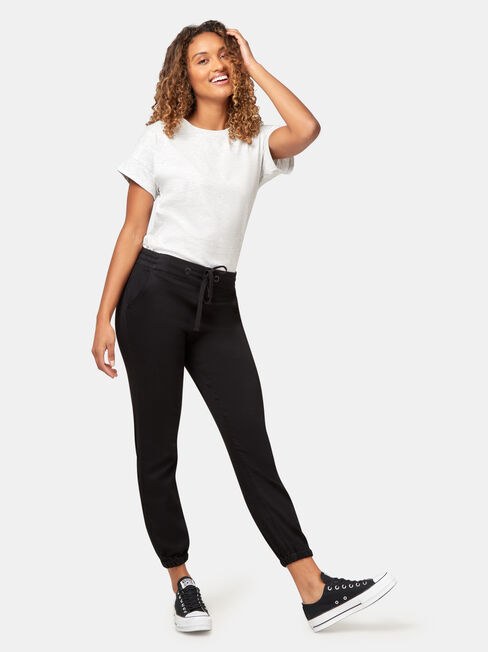 Georgina Luxe Lounge Jogger, Black, hi-res