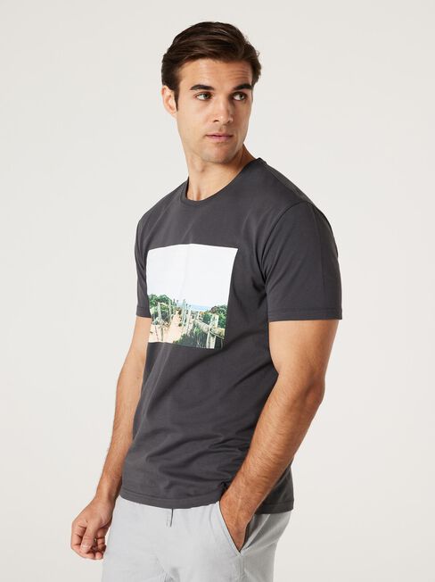 SS Emmett Print Crew Tee, Charcoal, hi-res