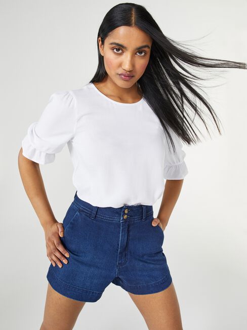 Georgia Tummy Trimmer Denim Short, Multi, hi-res