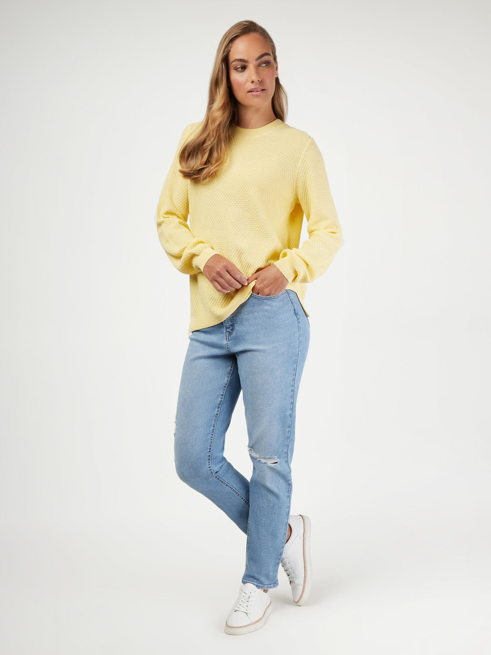 Ally Textured Knit Jeanswest