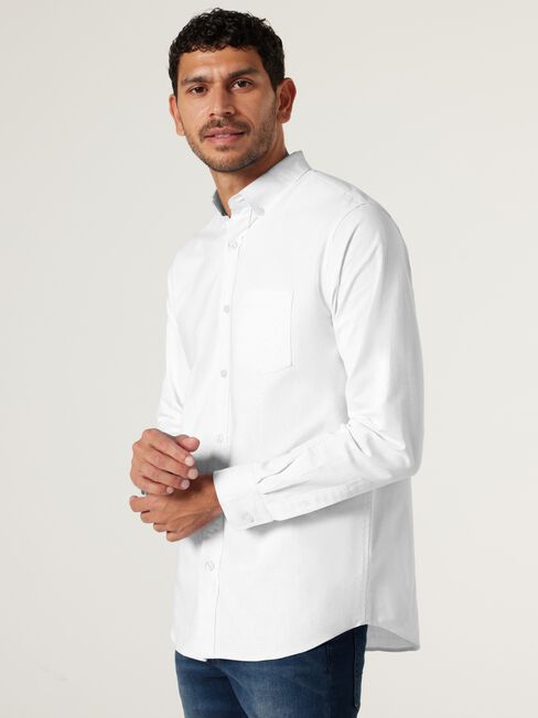 Austin Oxford Shirt, White, hi-res
