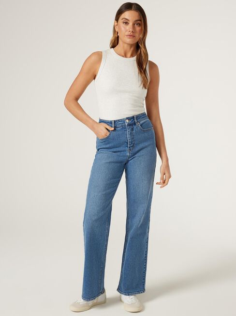 Classic Rib Tank, Grey, hi-res