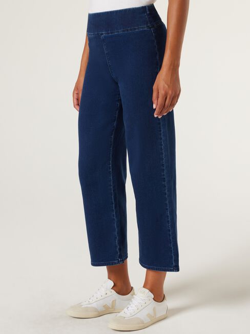Tessa Wide Leg Crop Jeans, Dark Indigo, hi-res