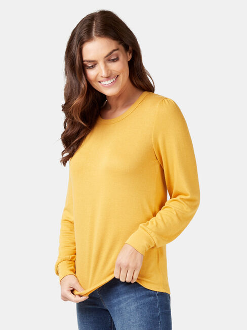Billy Blouson Soft Touch Top, Yellow, hi-res
