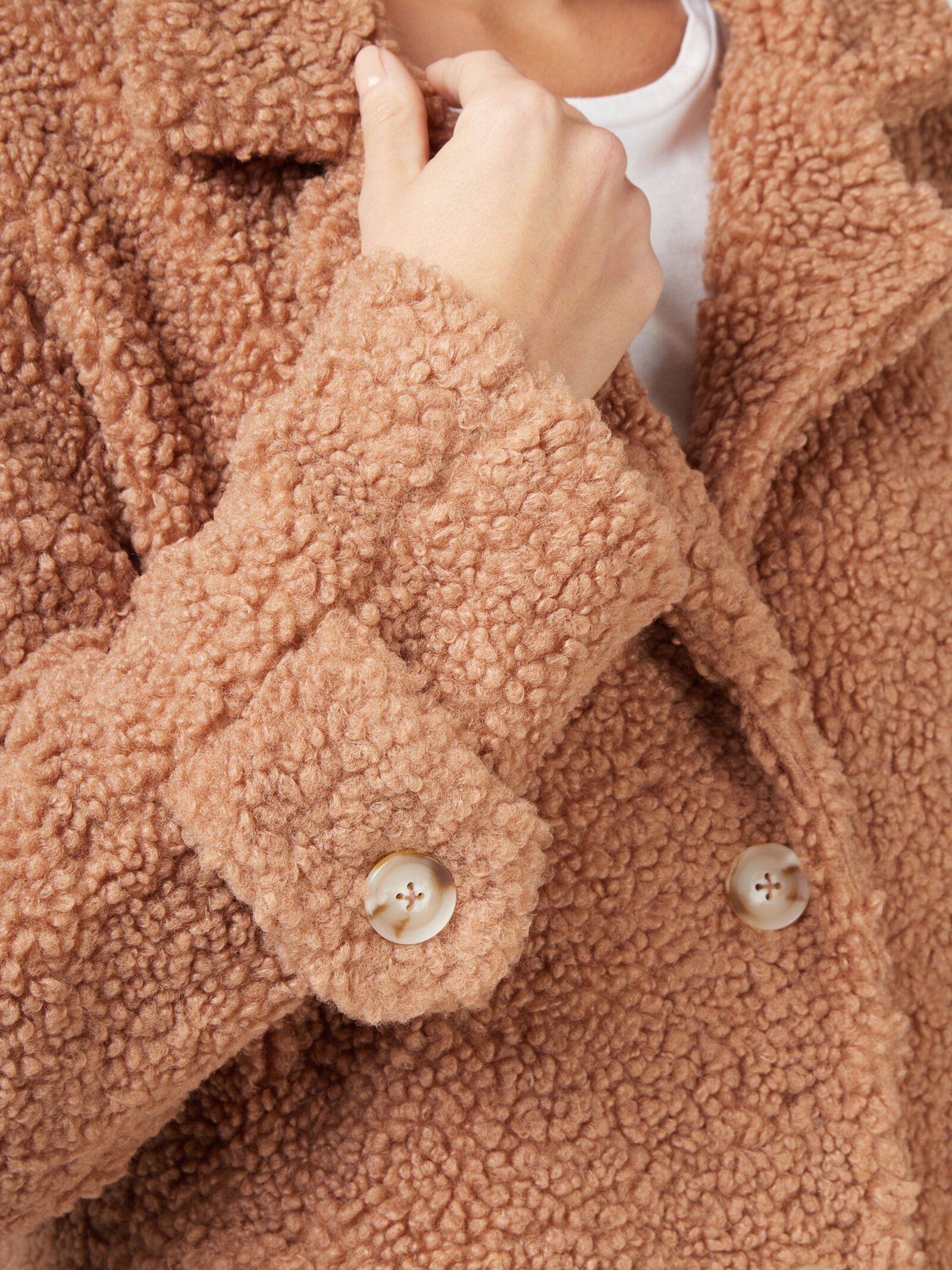 Teddy hot sale longline jacket
