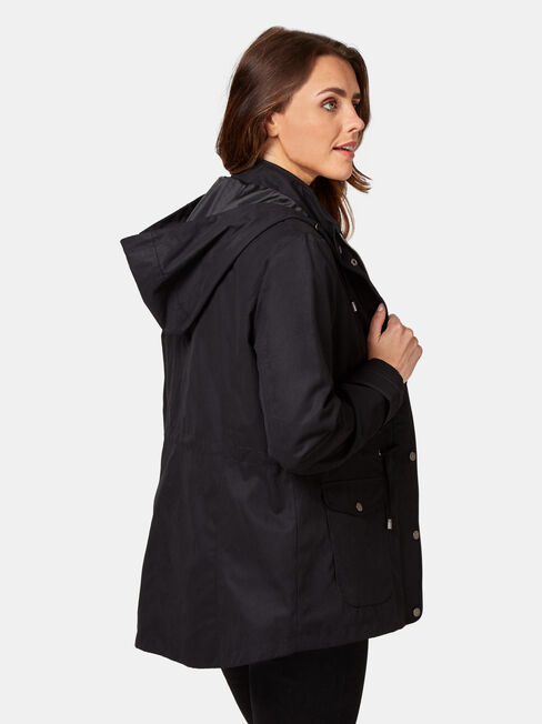 Sadie Water Resistant Jacket, Black, hi-res