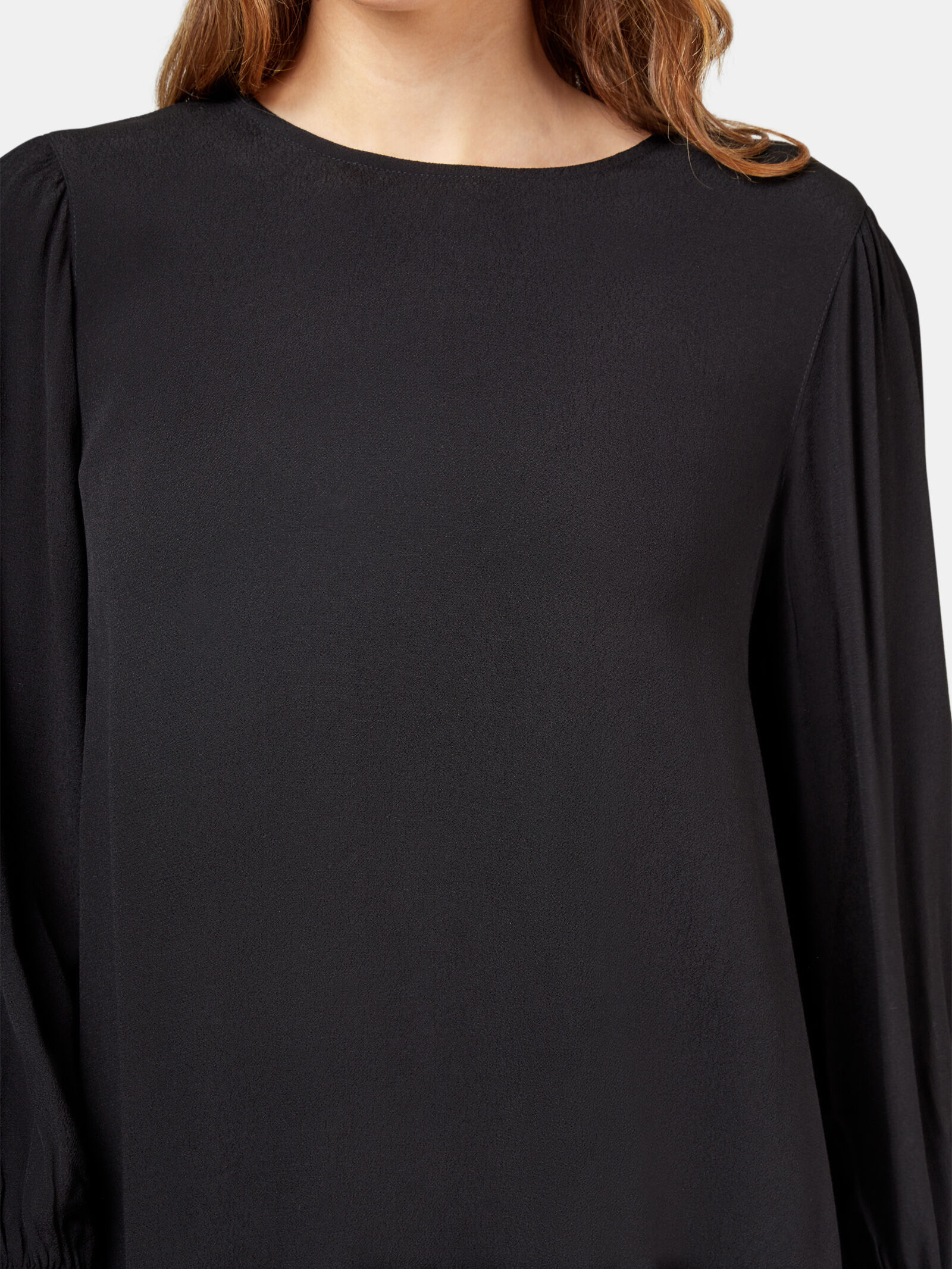 High low black blouse sales