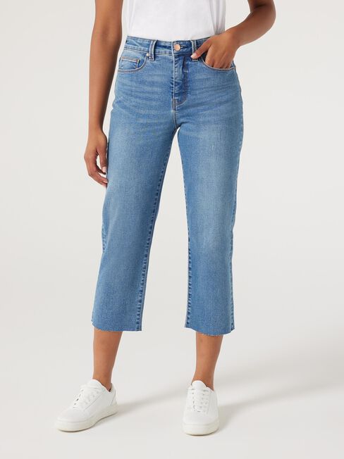Annie Mid-Waisted Straight Capri