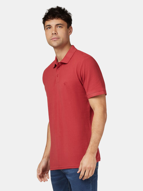 Jacob Short Sleeve Polo, Red, hi-res