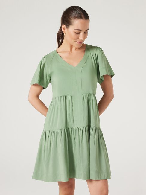 Reese Tiered Dress, Kiwi, hi-res