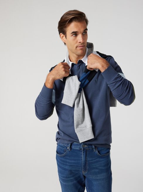 LS Jeremy Rugby Polo, Washed Ink, hi-res