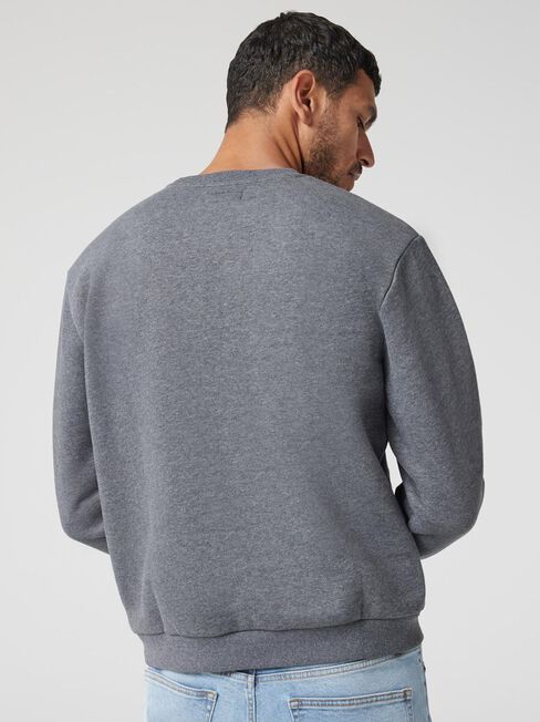 Oli Crew Neck Sweat, Charcoal Marle, hi-res