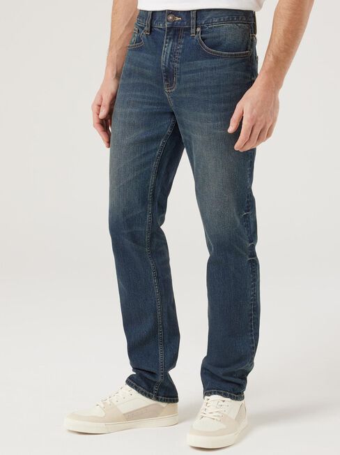 Slim Straight Jeans, Dark Indigo, hi-res