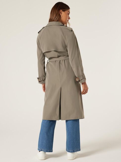 Amanda Relaxed Trench Coat, Khaki, hi-res