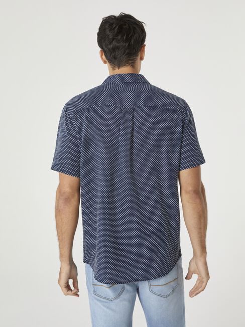SS Jerry Textured Shirt, Blue, hi-res