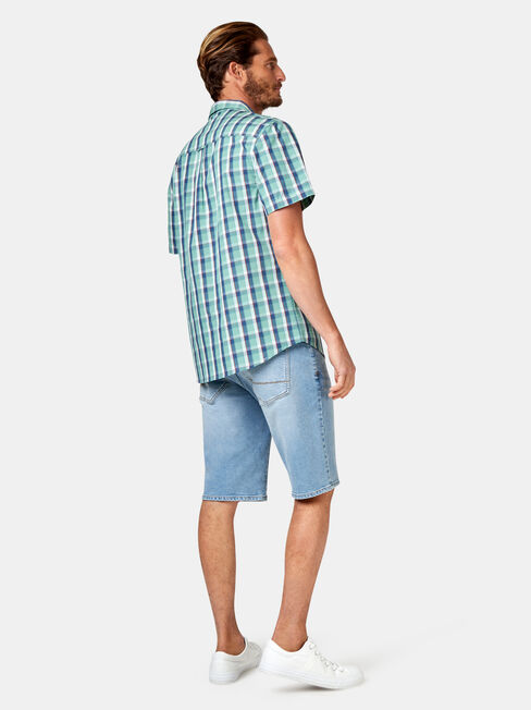 Todd Short Sleeve Check Shirt, Stripe, hi-res