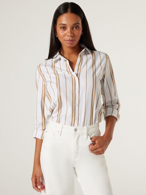 Essential Shirt, Caramel, hi-res