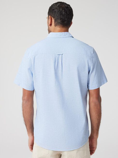 SS Wolf Textured Shirt, Sky, hi-res