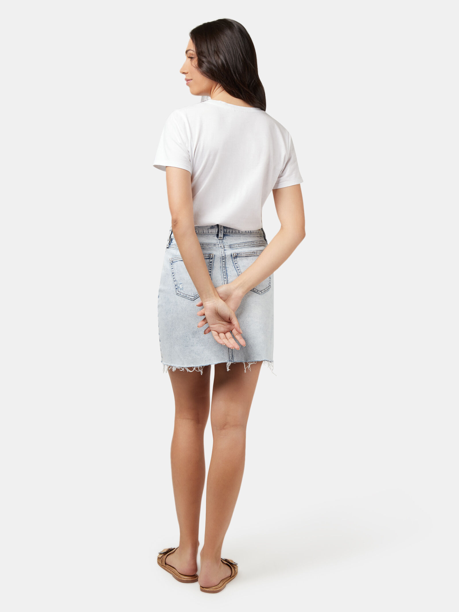 Simone Distressed Denim Skirt Jeanswest