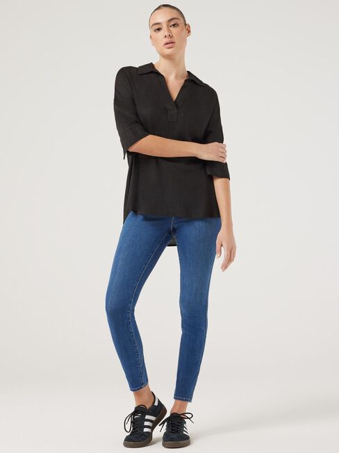 Violet Tunic Shirt, Black, hi-res