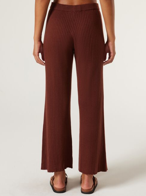 J-Luxe Chunky Rib Pant, Brick, hi-res