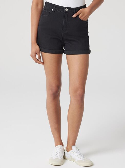 Alexa Boyfriend Short, Black, hi-res
