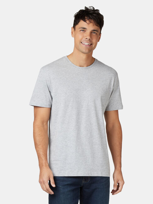Basic Short Sleeve Tee, Grey, hi-res