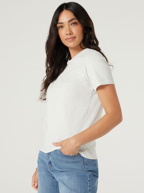 Classic Crew Neck Tee, Grey, hi-res