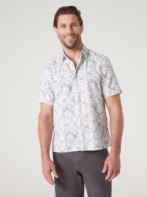 Charlie Print Shirt, Grey, hi-res